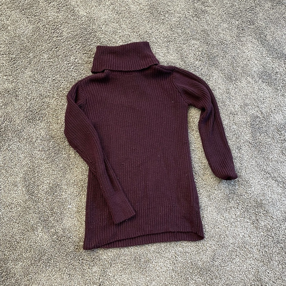 Burgundy Abercrombie and Fitch Turtleneck Sweater